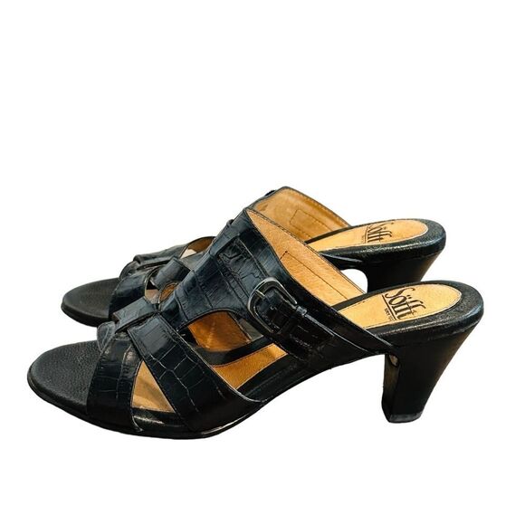 Sofft Black Leather Sandals - Size 7.5 - Picture 3 of 13